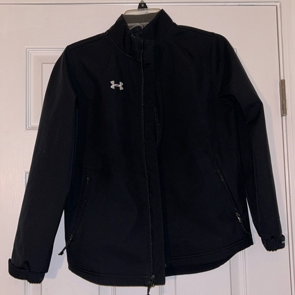 Under Armour Black Softshell Jacket youth size large - Picture 1 of 6